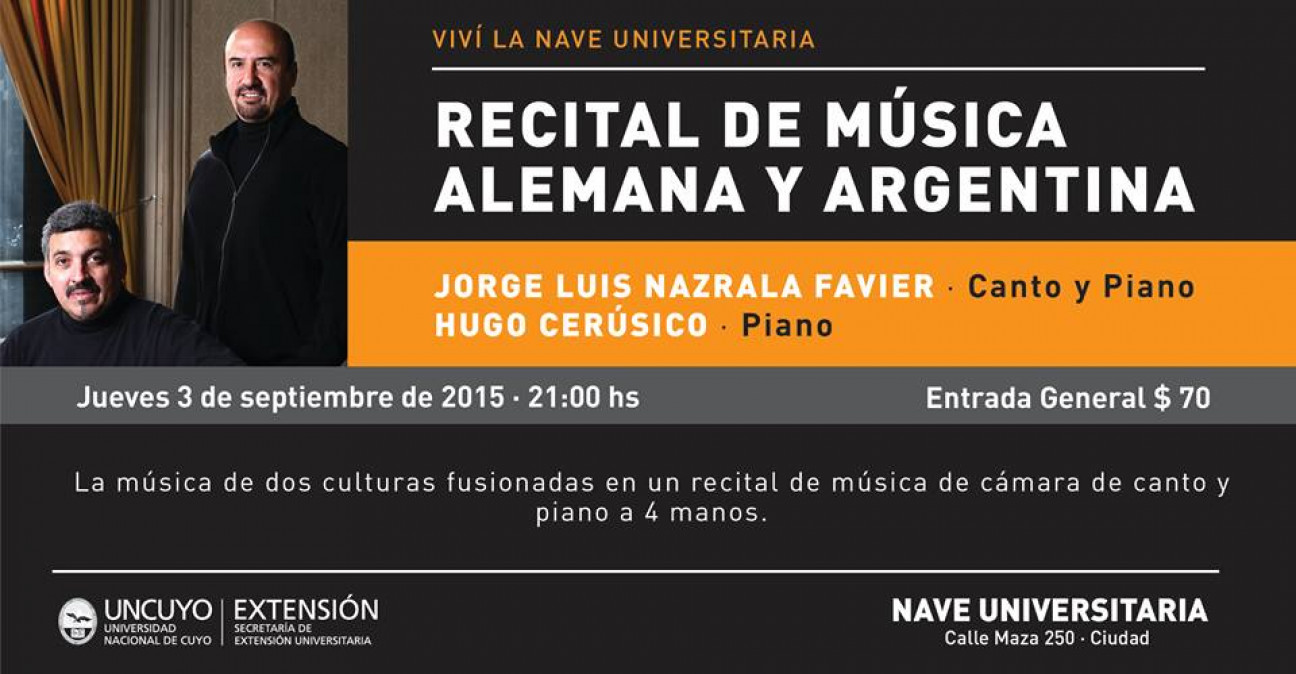 imagen Recital de música Alemana y Argentina