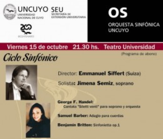 imagen La Orquesta brindará un Concierto junto a Emmanuel Siffert