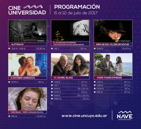 imagen Programación de Cine Universidad del 6 al 12 de julio