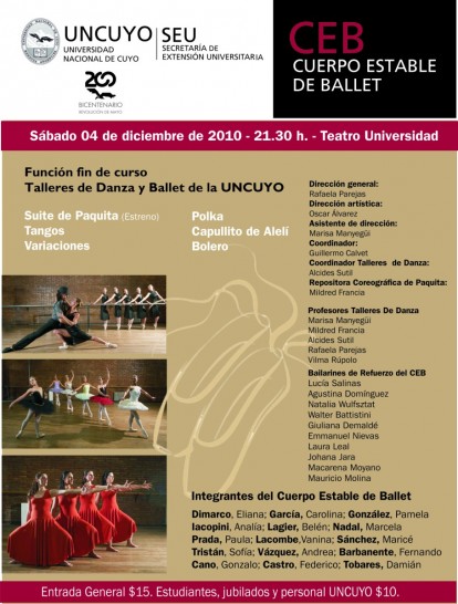 imagen Cierre de año de los talleres de danza de la UNCuyo