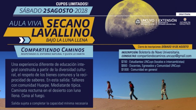 imagen Compartiendo caminos realizará un "Aula viva de Luna llena" en Asunción, Lavalle