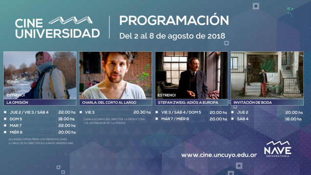 imagen Programación de Cine Universidad del 2 al 8 de agosto