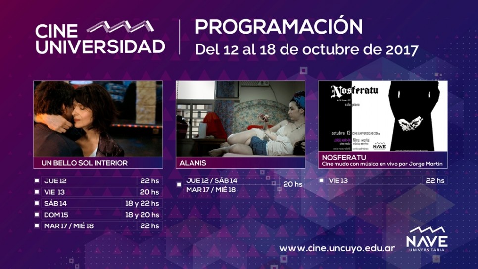 imagen Programación de Cine Universidad del 12 al 18 de octubre