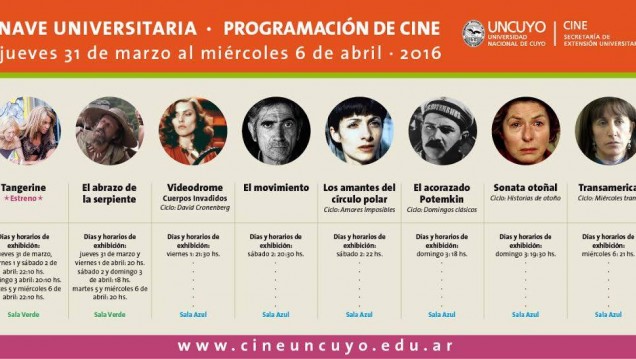 imagen Programación del Cine Universidad del jueves 31 de marzo al 6 de abril