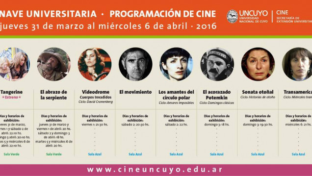 imagen Programación del Cine Universidad del jueves 31 de marzo al 6 de abril