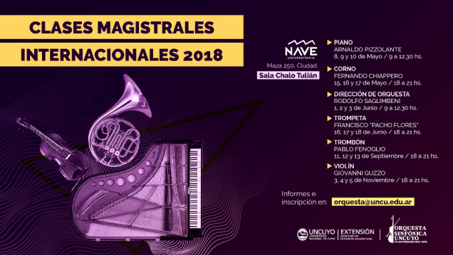 imagen Comienzan las Clases Magistrales Internacionales de la Orquesta Sinfónica