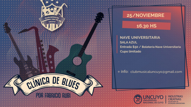 imagen El Club Musical organiza una clínica de Blues