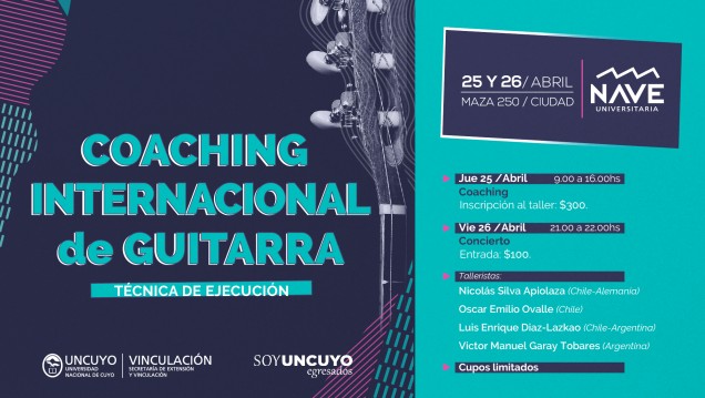 imagen Coaching Internacional de guitarra en la Nave Universitaria 