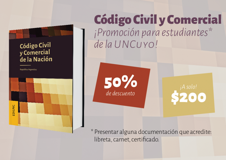 imagen La EDIUNC vende a precio promocional para estudiantes el «Código Civil y Comercial de la Nación»