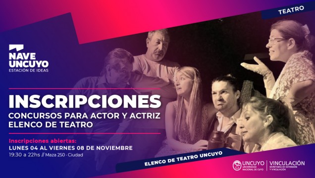 imagen Concursan cargos en el Elenco de Teatro de la UNCUYO.