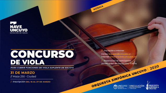 imagen Concurso para función de viola en la Orquesta Sinfónica