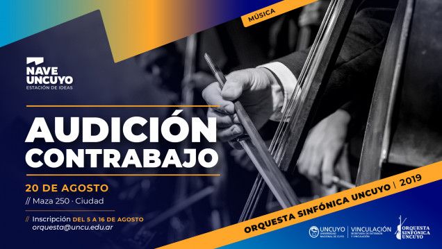 imagen Audición para cubrir función de contrabajo en la Orquesta Sinfónica