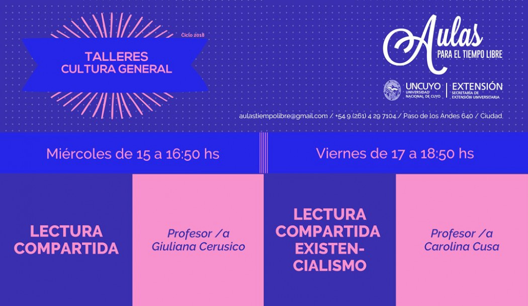 imagen Las Aulas para el Tiempo Libre renuevan sus talleres en el segundo cuatrimestre