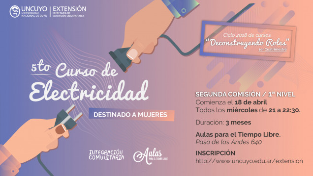 imagen  Comienza una nueva comisión del curso de  Electricidad para mujeres en el marco del Programa Deconstruyendo Roles