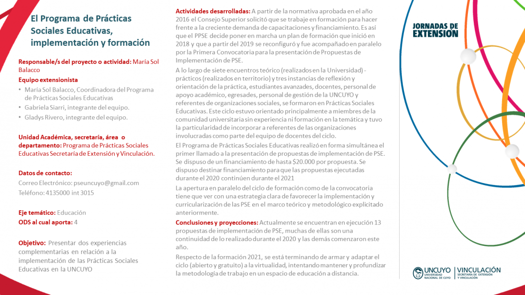 imagen Jornadas de Extensión 2021: un recorrido por todos los pósters presentados