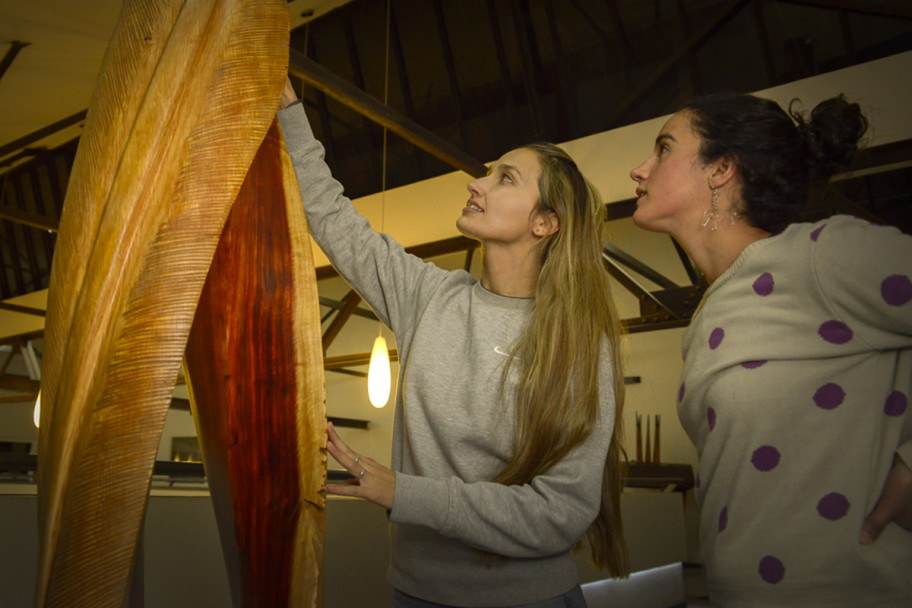 imagen Se realizó un trabajo de mantenimiento preventivo en las obras exhibidas en la Nave Universitaria