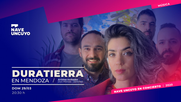 imagen Se presenta en la Nave UNCUYO «Duratierra», banda que combina folklore, rock y jazz