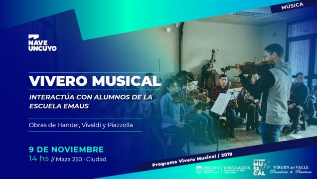 imagen El Vivero Musical de la UNCUYO realizará un ensayo abierto con la Escuela EMAUS  