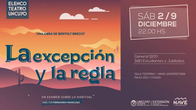 imagen La obra «La excepción y la regla» de Bertolt Brecht se presenta con dos funciones en diciembre