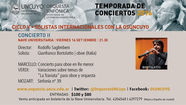 imagen Se presenta un nuevo concierto de la Orquesta Sinfónica con su Ciclo de Solistas 