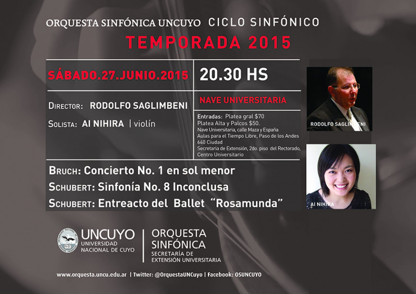 imagen La Orquesta de la UNCuyo se presentará junto a la violinista japonesa Ai Nihira