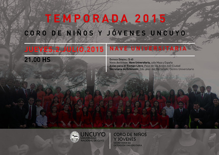 imagen Gran Concierto del Coro de Niños y Jóvenes en la Nave Universitaria