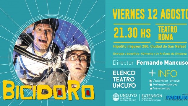 imagen El Elenco de Teatro de la UNCuyo presentará "Bicidoro" en San Rafael