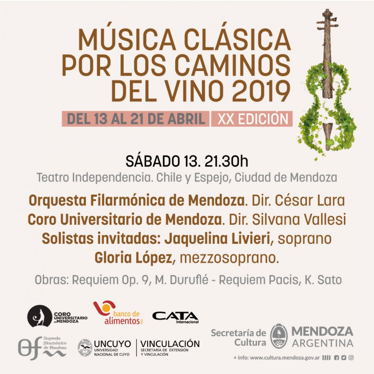 imagen Con dos conciertos imperdibles, el Coro Universitario participa del Festival Música Clásica por los Caminos del Vino