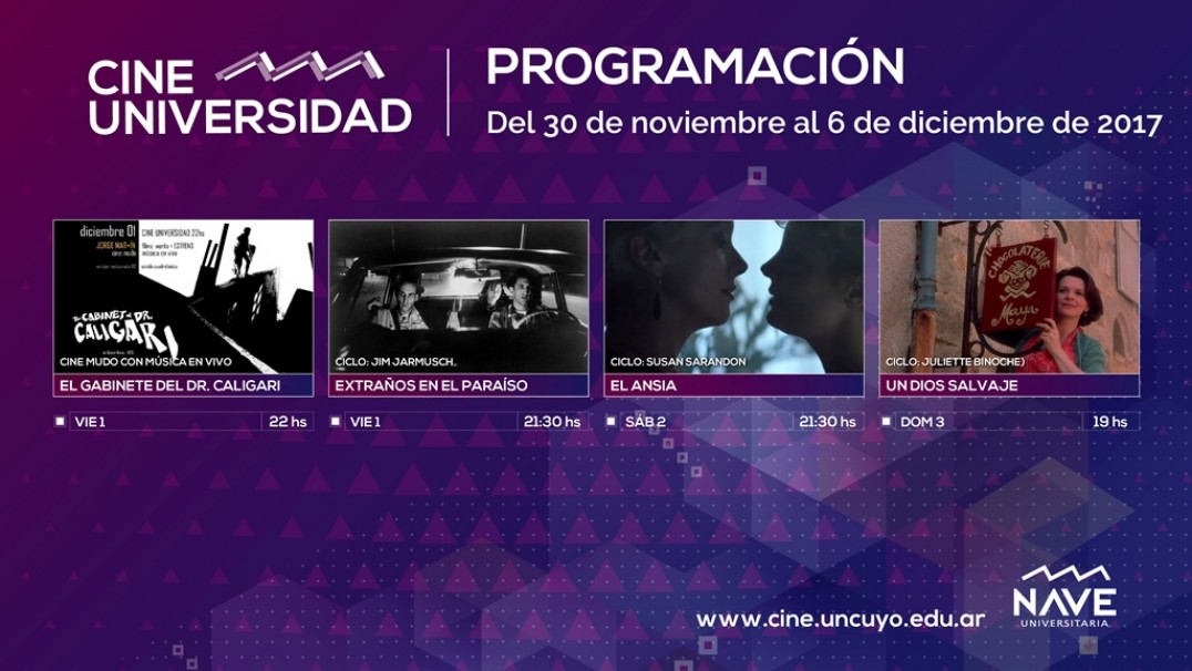 imagen Programación de Cine Universidad del 30 de noviembre al 6 de diciembre