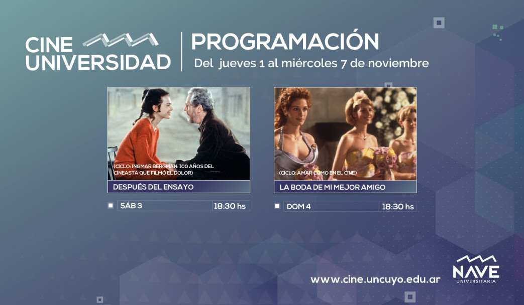 imagen Programación Cine Universidad del 1 al 7 de noviembre