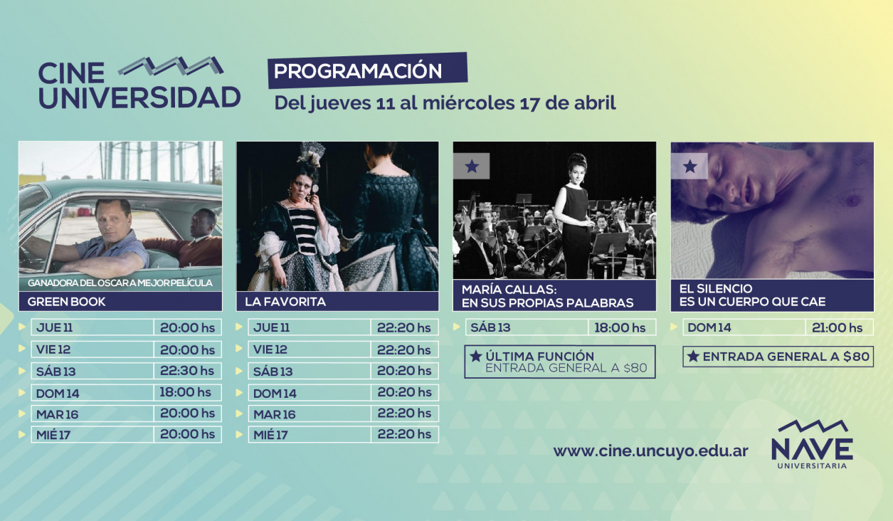 imagen Programación Cine Universidad del 11 al 17 de abril