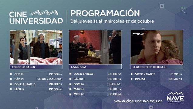 imagen Programación de Cine Universidad del 11 al 17 de octubre
