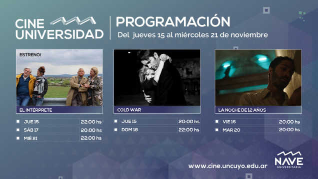 imagen Programación Cine Universidad del 15 al 21 de noviembre