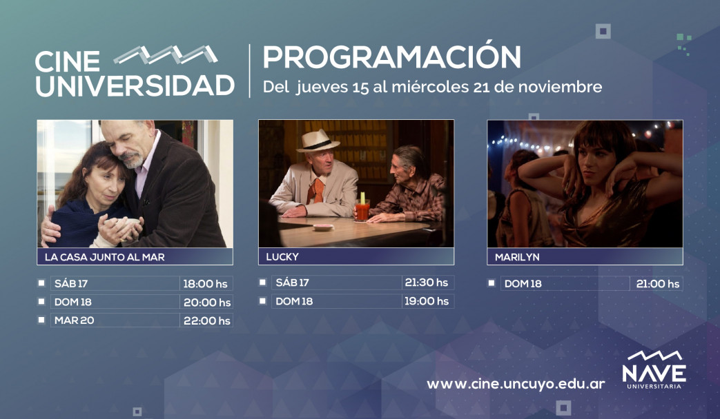 imagen Programación Cine Universidad del 15 al 21 de noviembre