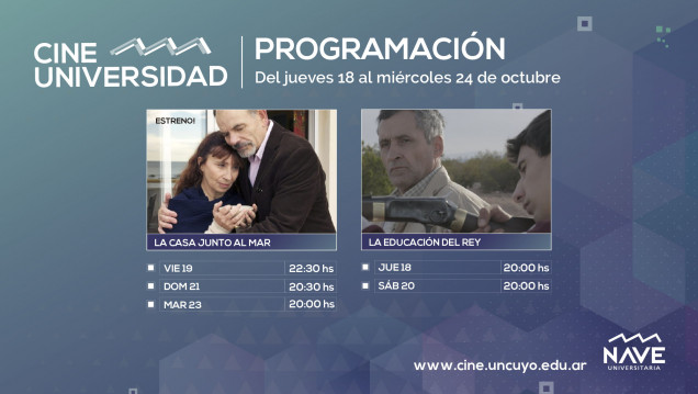 imagen Programación del Cine Universidad - jueves 18 al miércoles 24 de octubre