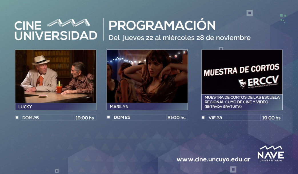 imagen Programación Cine Universidad del 22 al 28 de noviembre