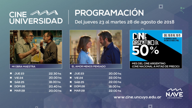 imagen Programación de Cine Universidad del 23 al 28 de agosto