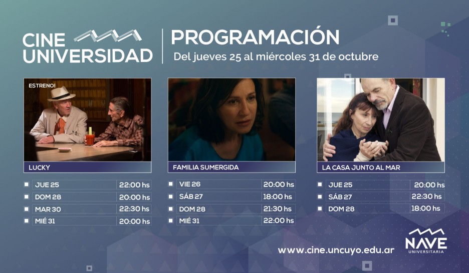 imagen Programación Cine Universidad del 25 al 31 de octubre