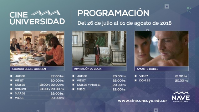 imagen Programación de Cine Universidad del 26 de julio al 1 de agosto