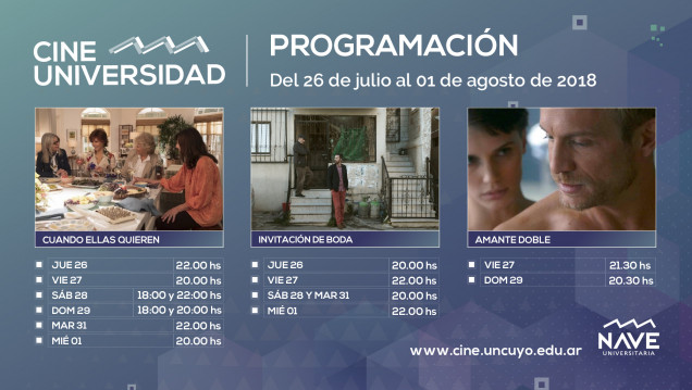 imagen Programación de Cine Universidad del 26 de julio al 1 de agosto