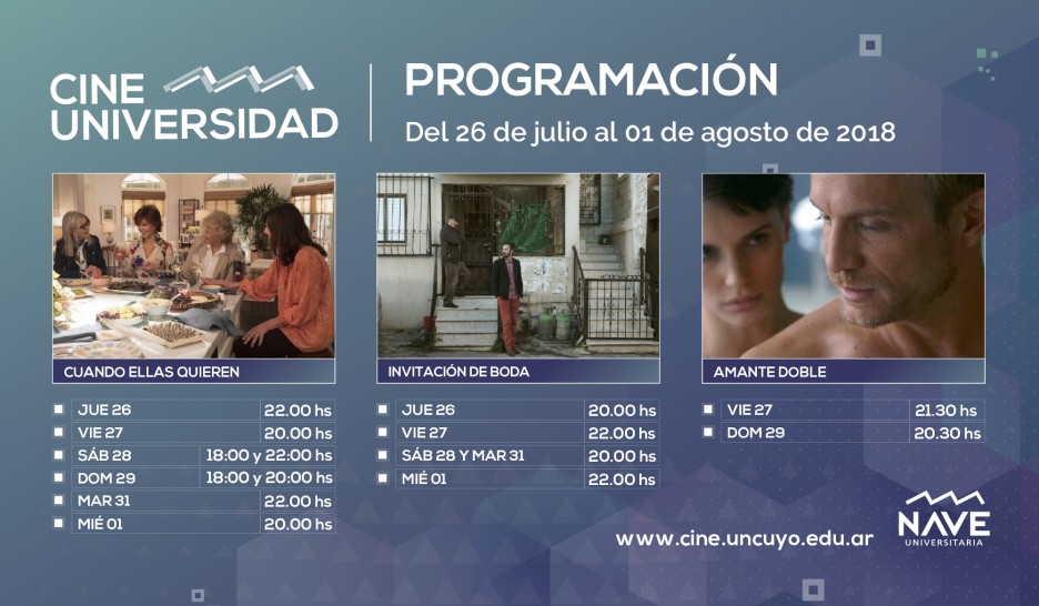 imagen Programación de Cine Universidad del 26 de julio al 1 de agosto