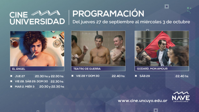 imagen Programación del Cine Universidad del jueves 27 de septiembre al miércoles 3 de octubre