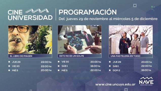 imagen Programación Cine Universidad del 29 de noviembre al 5 de diciembre