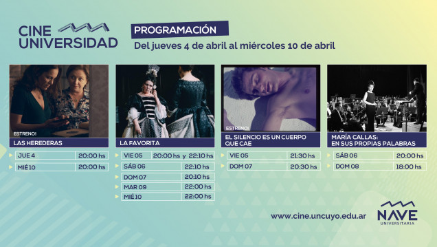 imagen Programación jueves 4 al miércoles 10 de abril del Cine Universidad 