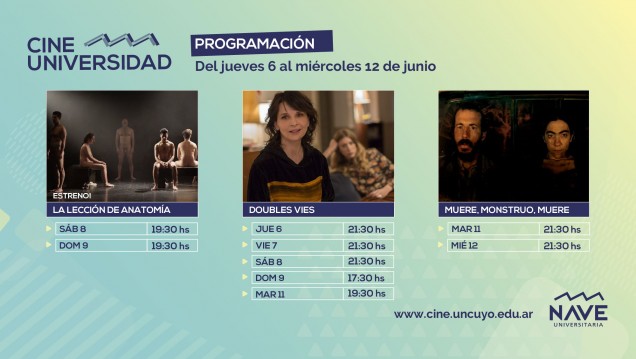 imagen Programación Cine Universidad del 6 al 12 de junio