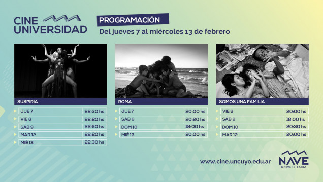 imagen Programación Cine Universidad del 7 al 13 de febrero