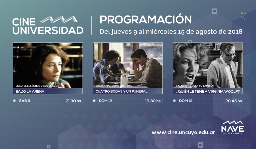 imagen Programación de Cine Universidad del 9 al 15 de agosto