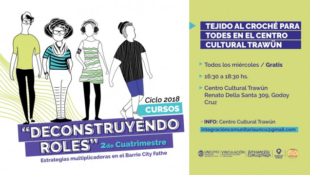 imagen Curso gratuito de tejido al croché en el Centro Cultural Trawün