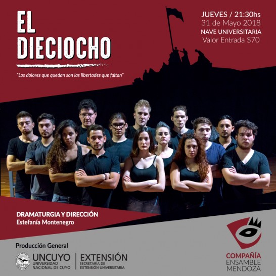 imagen Se conmemora el Centenario de la Reforma Universitaria con la obra teatral "EL DIECIOCHO"