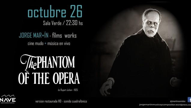 imagen «El fantasma de la Ópera» en el Ciclo retrospectivo de cine mudo + música